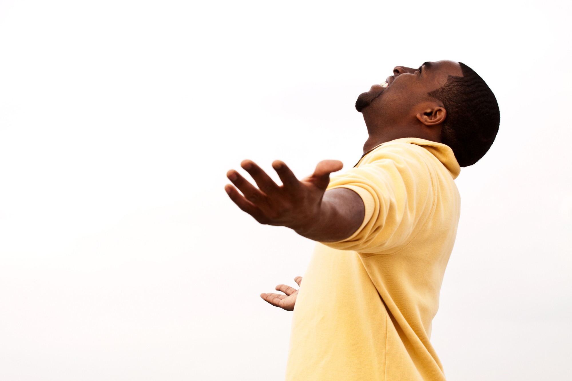Man with open arms